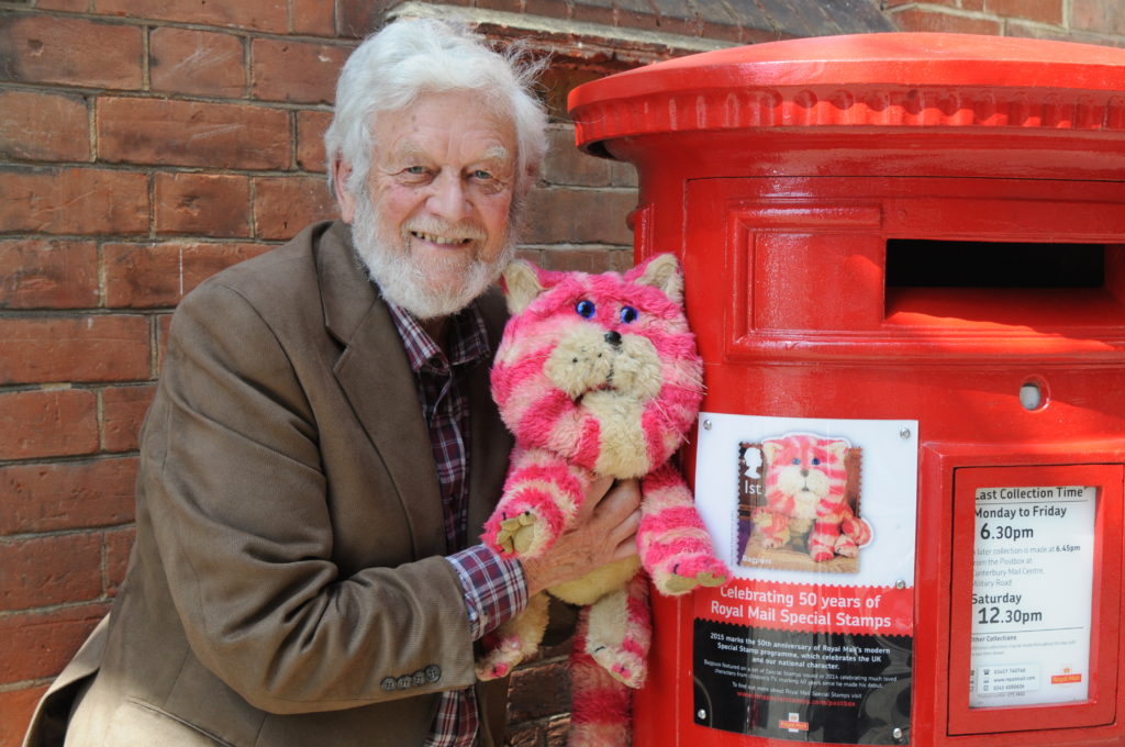 BAGPUSS STAMP FEATURES ON POSTBOX IN CANTERBURY