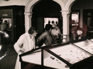 Visitors viewing the collections inside The Beaney in the 1950's
