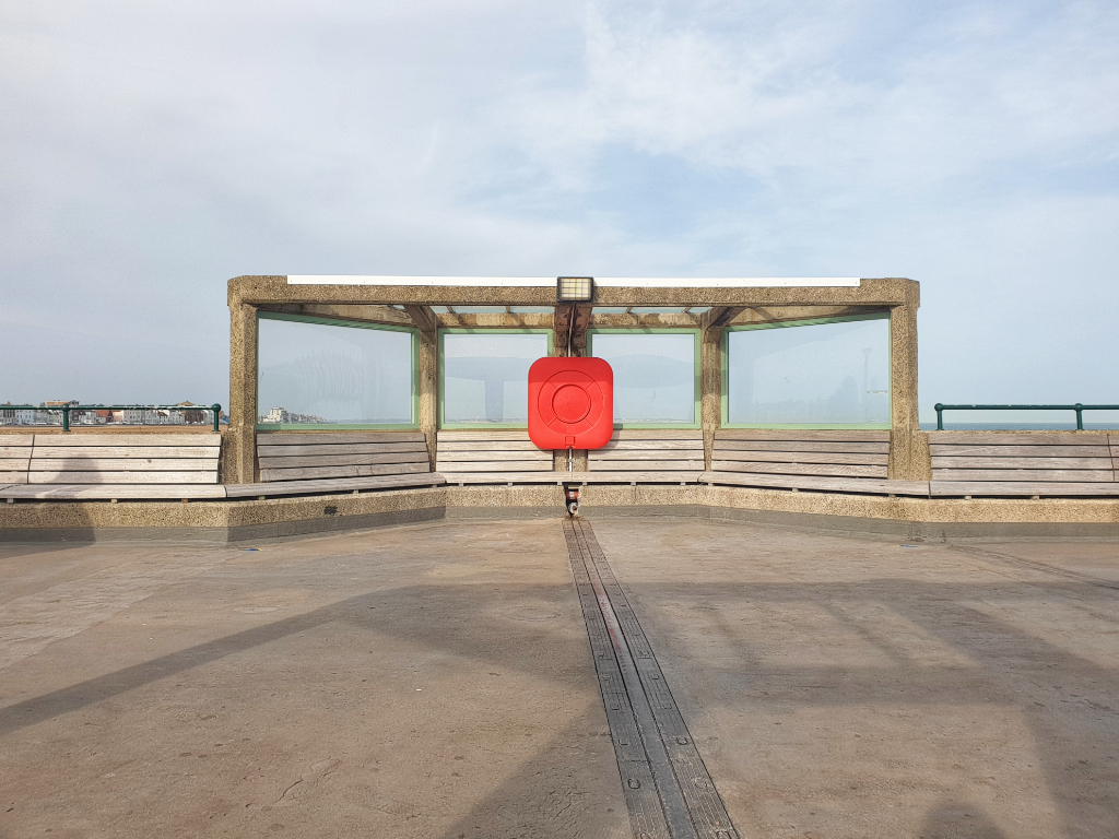 A shelter on Deal Pier 