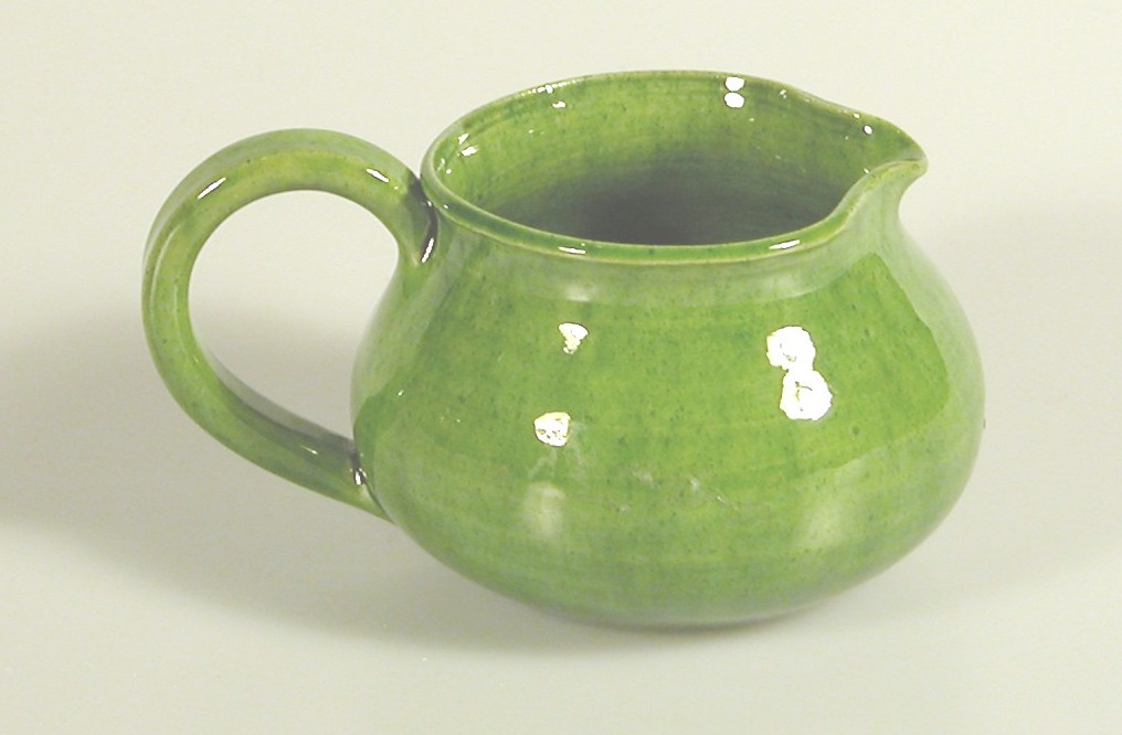 Small green-glazed jug 1940s, Rye