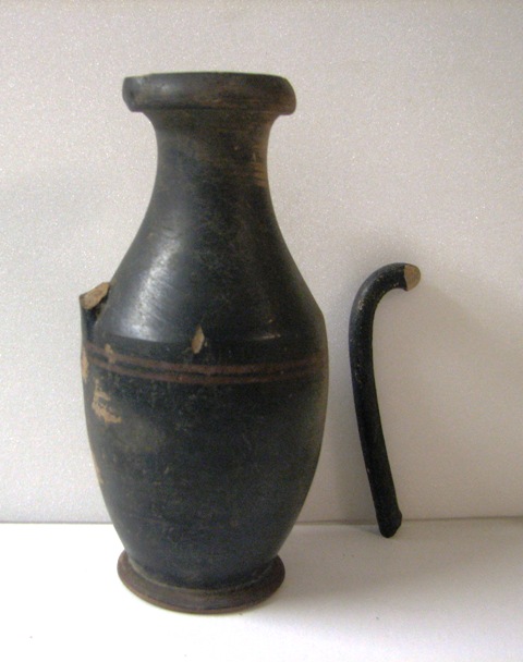 Small black vase