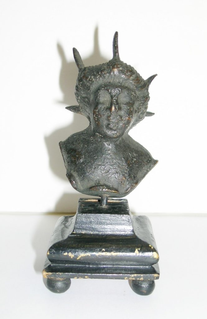Small bronze bust