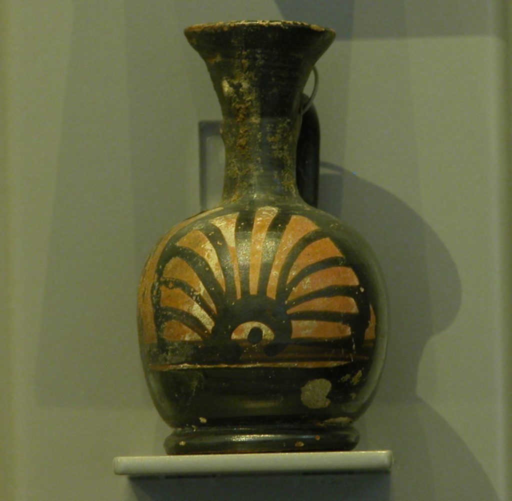 Vase with honeysuckle design
