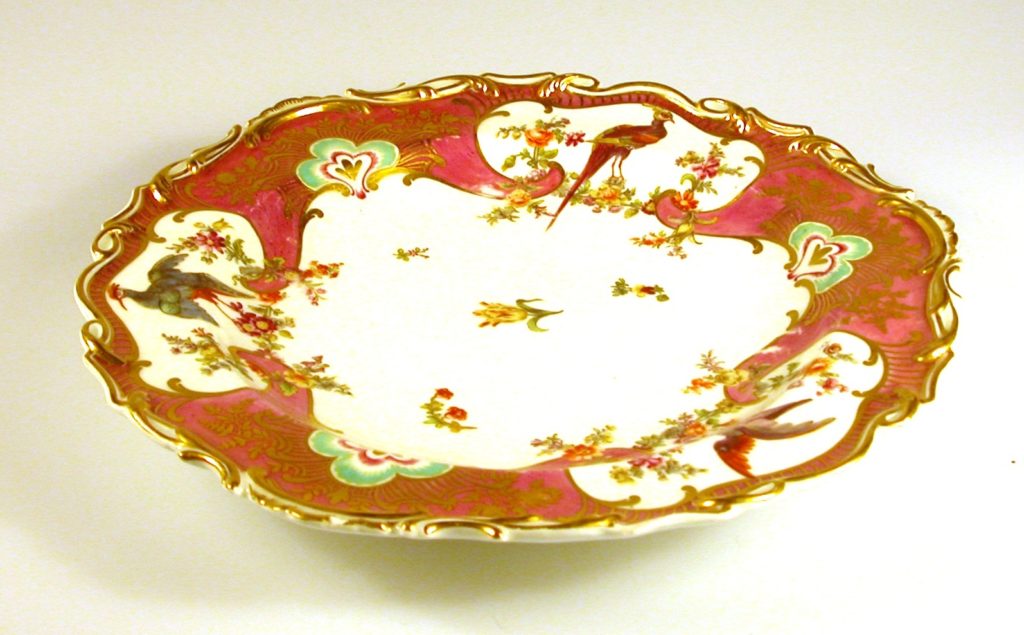 Plate with decoration of birds and flowers