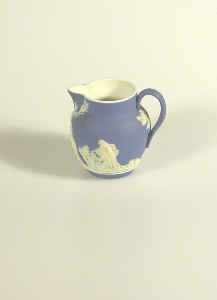 Small blue Jasperware jug Wedgwood