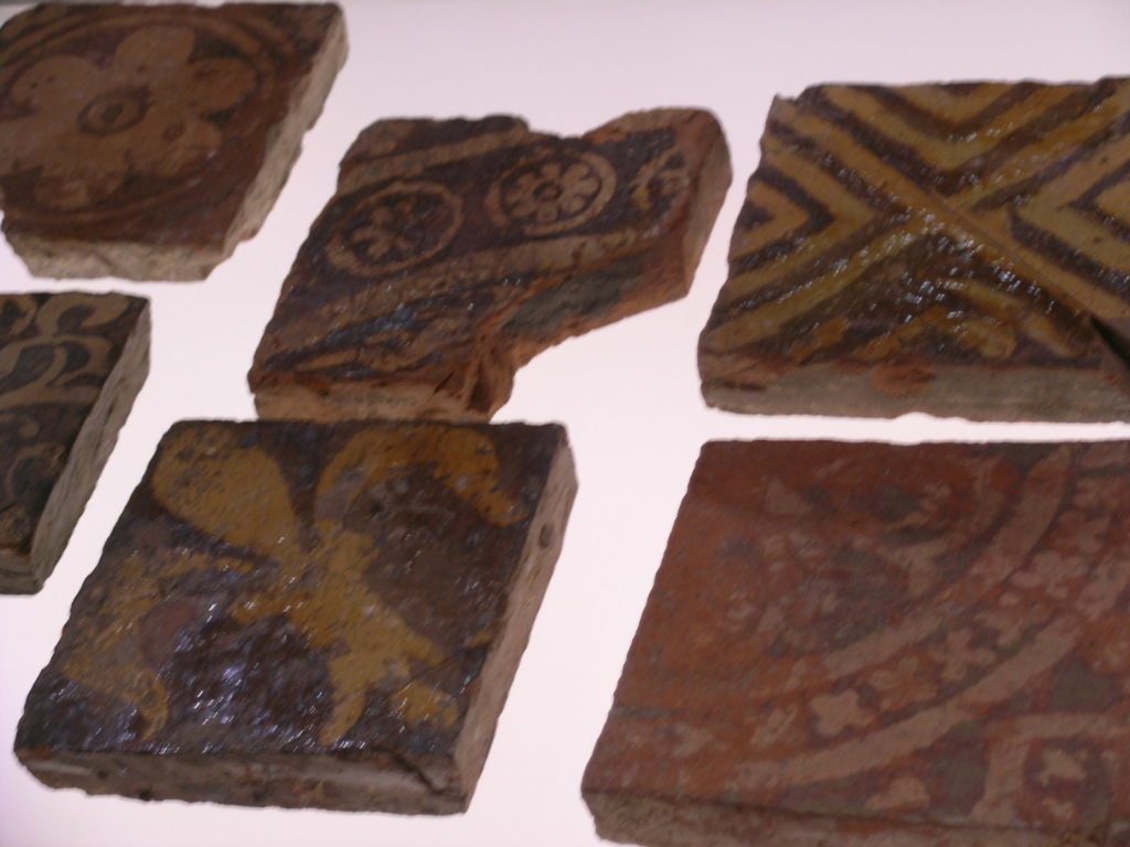 Decorated tiles made at Tyler Hill,  Canterbury