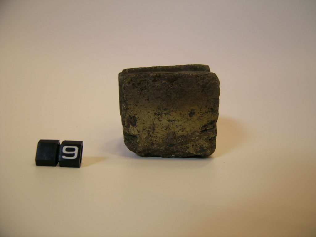 Iron pyrite cube
