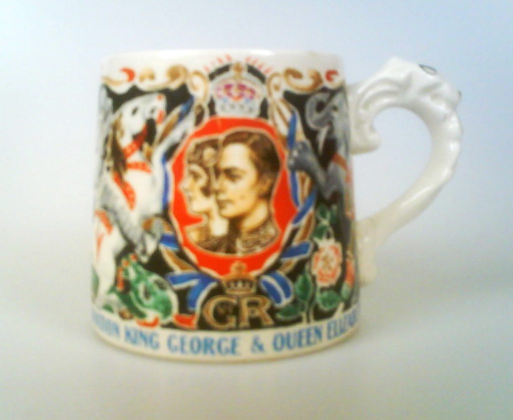 Mug commemorating coronation of George VI