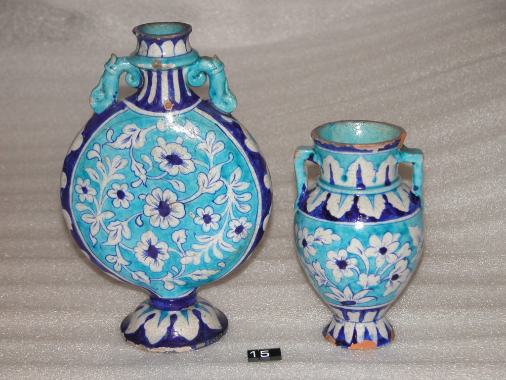 Iznik bottle and vase Turkish