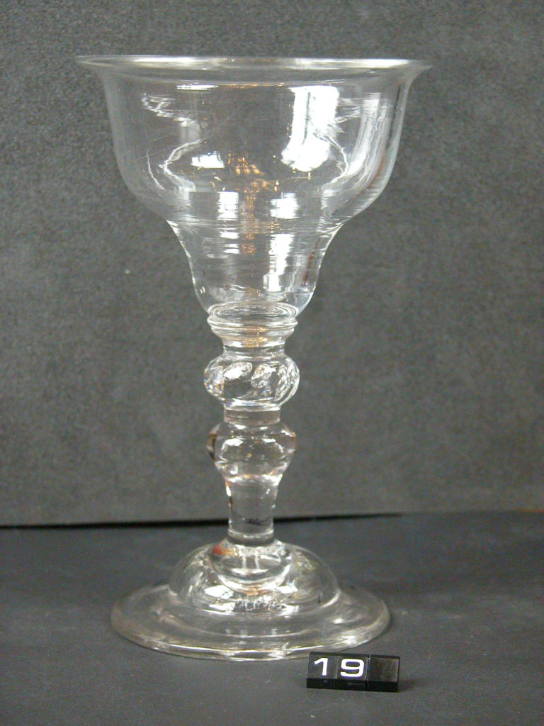 Two wine or dessert glasses 18th – 19th century