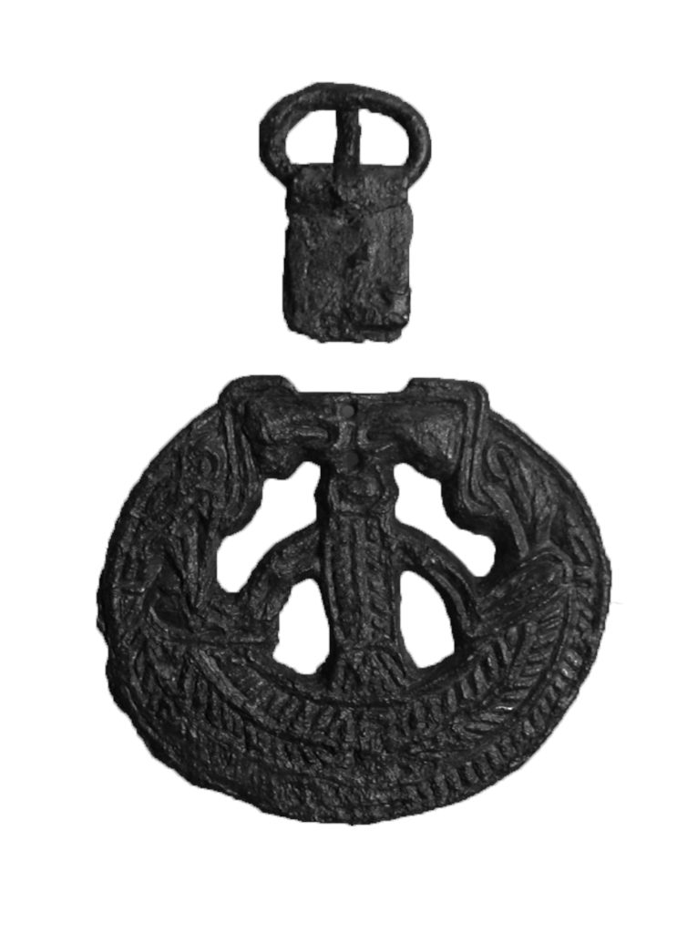 Anglo-Saxon mount and buckle C. 650 AD