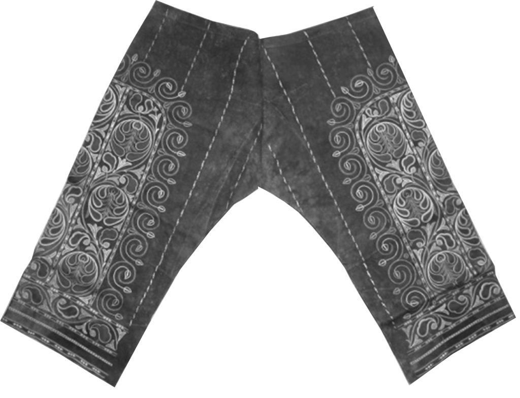 Afghan embroidered trousers 19th century; made in Afghanistan, bought in Tashkent