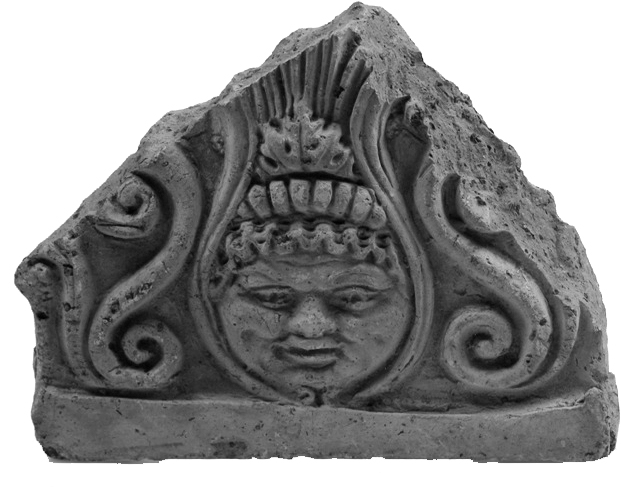Portion of a terracotta cornice 4th to 1st century BC; found in Rhodes