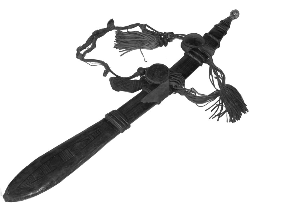 African sword and scabbard