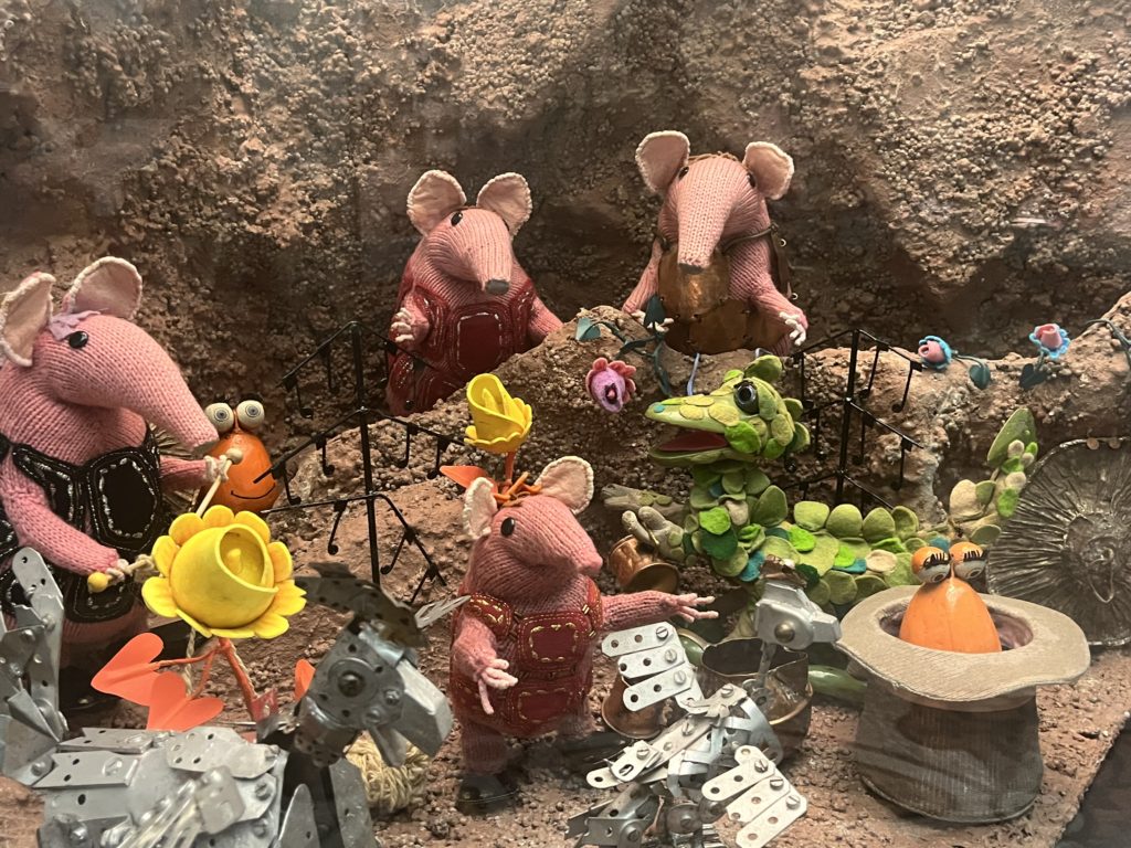 Clangers display at The Beaney