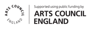 logo reading: Supported using public funding by Arts Councl England