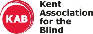Red logo with black text reading KAB Kent Association for the Blind